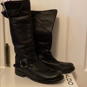 Black Aldo moto boots